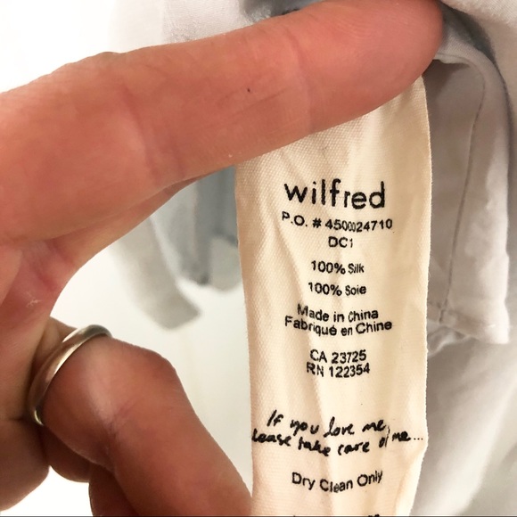 Wilfred Silk Mini Dress Light Grey - Picture 6 of 9